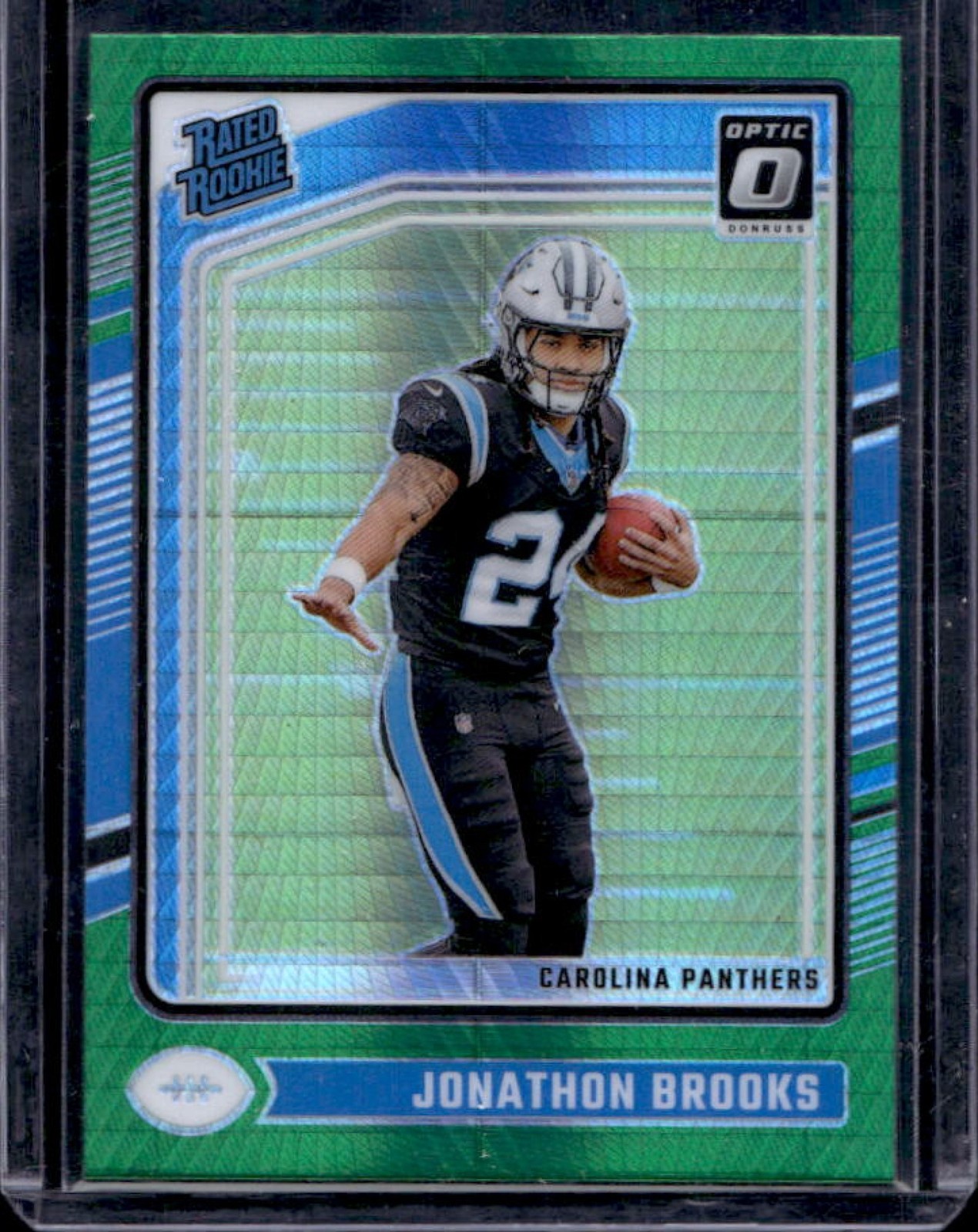 2024 Donruss Optic Jonathon Brooks Green Hyper Rated Rookie #258 Panthers