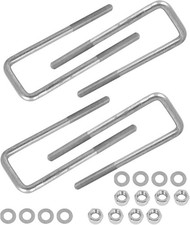 4 Pcs Square U-Bolts for 2.5 Wide Leaf Replacement for Chevy Silverado 1988-2019