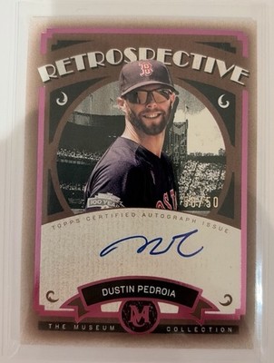 2025 Topps Museum Collection Dustin Pedroia Retrospective Signatures Auto 50/50