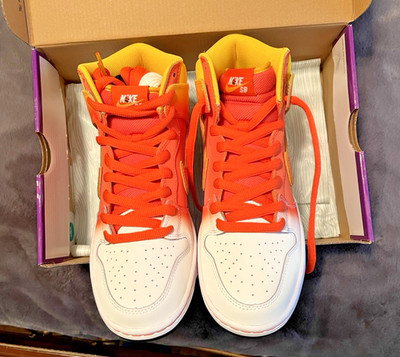 Nike SB Dunk High Pro Sweet Tooth Amarillo Orange White FN5107 700 Size 9