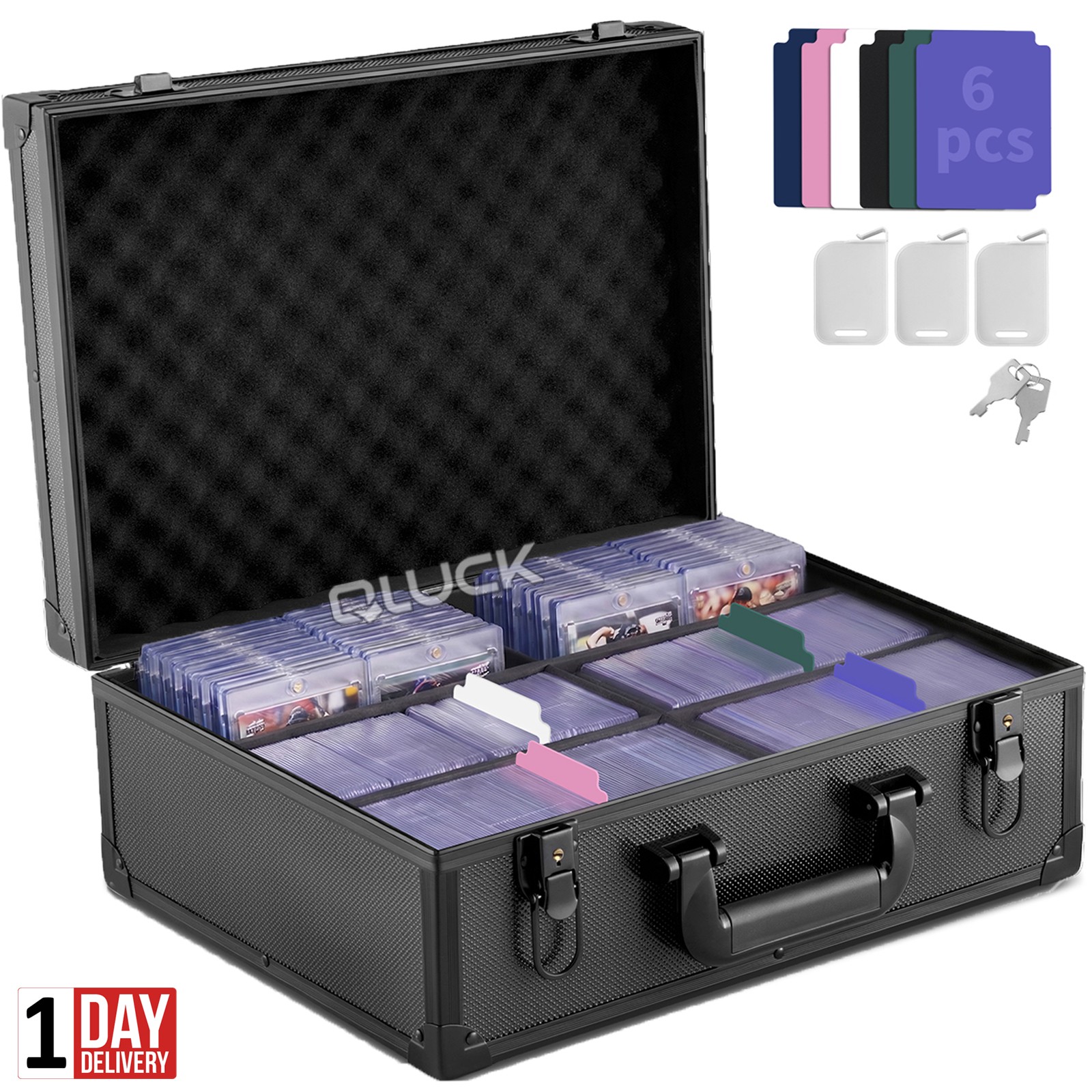Graded Card Case Storage Box Portable 3""x4"" Toploaders Trading Sports MTR Cards
