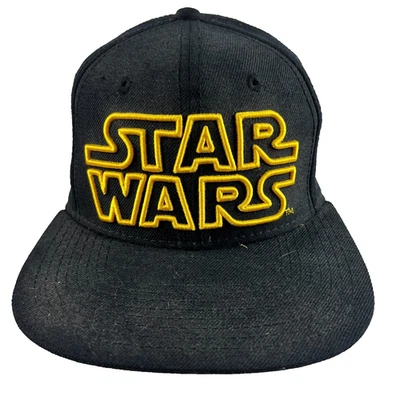 Star Wars Trucker Baseball Cap Hat Black Embroidered Gold Snapback One Size - Image 1 of 4