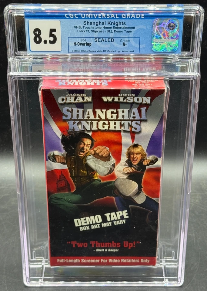 Shanghai Knights VHS Demo Tape Touchstone Watermark Sealed New CGC 8.5 A+ Graded
