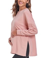 Women's long sleeve pregnancy shirt maternity shirt maternity tops maternity fashion