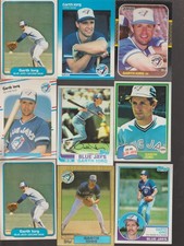 GARTH IORG LOT OF 110 BASEBALL CARDS 14 DIFERENT BLUE JAYS ARCATA CALIFORNIA