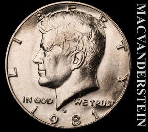 1981-D Kennedy Half Dollar - Choice Gem Brilliant Unc  No Reserve  #L6586