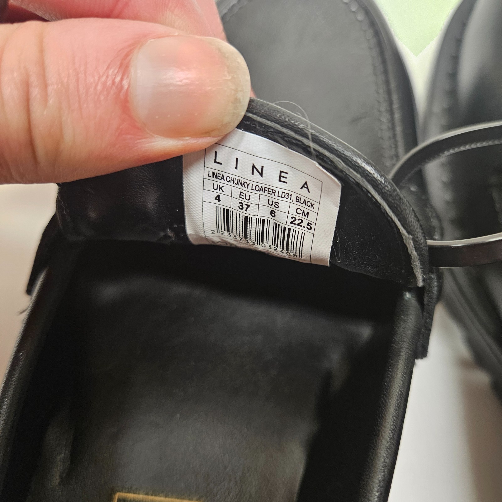 LINEA Chunky Loafer LD31 Black UK 4 EU 37 Womens Smart Shoes image 6