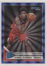 2019-20 Donruss Rated Rookie Press Proof Blue Laser 27/49 Admiral Schofield 15fy