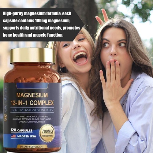 Magnesium 12 in 1 Complex - Magnesium Glycinate, Citrate, Malate, L- Threona te - Picture 7 of 17