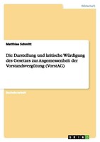 Die Darstellung Und Kritische WüRdigung Des Gesetzes Zur Angemessenheit Der Vors