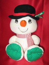 Vintage Fisher Price COZIE White Thermal SNOWMAN Stuffed Animal Baby Lovey 1997