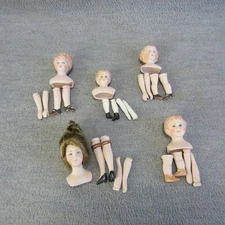 Vintage Shoulder Head Bisque Dolls Ready to Assemble Doll House Cabinet Sz