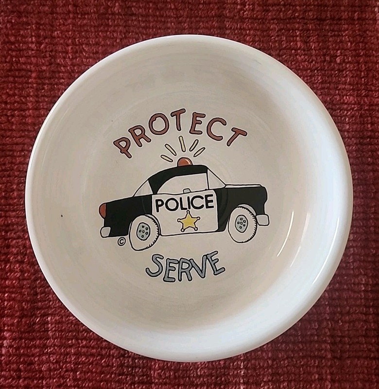 FIESTA Hometown Hero Protect Serve Childs BOWL Homer Laughlin Police Car USA HLC
