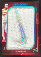 2024-25 Silhouette Jumbo Memorabilia Holo Platinum #JM-ONO Onyeka Okongwu /5