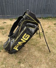 RETRO PING HOOFER VANTAGE GOLF STAND BAG - BLACK / BURNT ORANGE L8 GOING CHEAP!