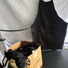 Black 2 Pocket Aprons Lot of 19 Adjustable Strap