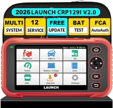 Launch Crp129i V2.0 Obd2 Scanner 2026 Lifetime Free Update Scan Tool 12 Reset