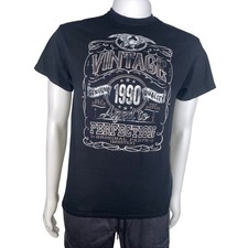 Vintage 1990 Aged to Perfection T-Shirt Birthday Year Graphic Novelty Tee Sz M
