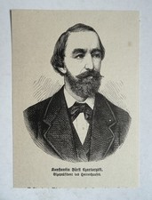 Konstantin Prince Czartoryski, Vice President of the Manor House, wood engraving around 1891