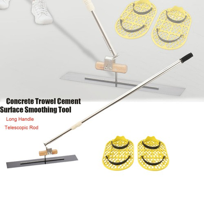 #ad Concrete Trowel Cement Surface Smoothing Tool Long Handle with Finishing Shoes $51.00