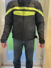 Men's Spada Black  Motorbike Jacket with Impact Defence Protection Size Medium 