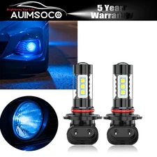 9145 H10 Cool Blue LED Fog Light Bulbs 8000K Easy Plug & Play