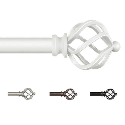KAMANINA White Curtain Poles for Eyelet  Assorted colors , sizes 