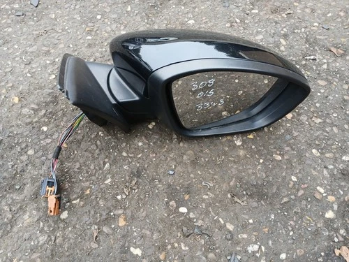 PEUGEOT 308 ELECTRIC WING MIRROR BLACK KTVD O/S RIGHT DRIVERS 2013-2017 ~