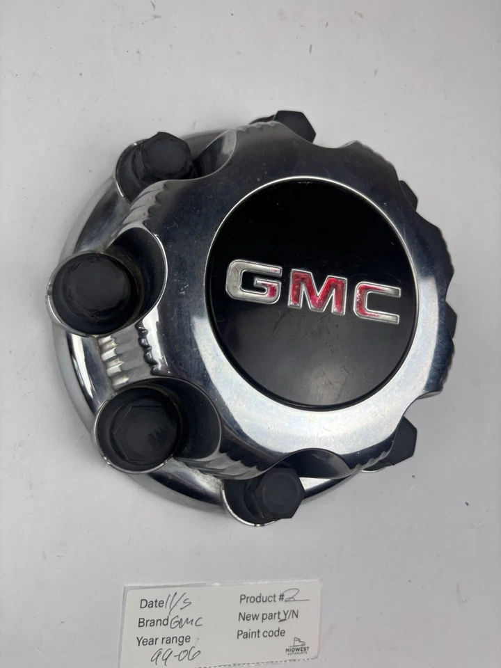 Juego de tapas centrales de rueda de 8 orejetas dobles para GMC Sierra 2500HD 3500HD Savana 2001-2024 OEM Foto 2 de 4