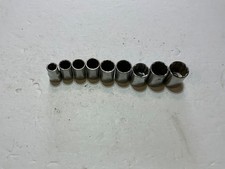Craftsman 9 Pc 12 Drove Shallow Sae Socket Set 12pt 12-1 116 Usa Made