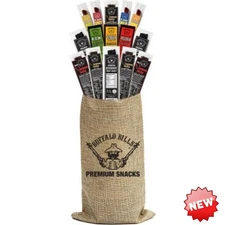[Quick Completion] Buffalo Bills 15-Piece Jerky & Sticks Sampler Burlap Bag
