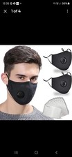 Reusable Washable Anti Pollution Face Mask PM2.5 One/Two Air Vent With Filter UK