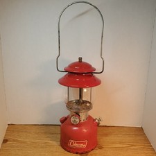 VTG Coleman Model 200 A Original Pyrex Globe Cherry Red Untested Rough Bottom