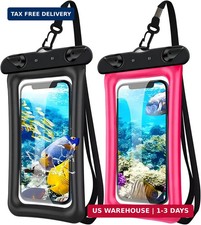 2 Pack Waterproof Floating Phone Pouch IPX8 Floatable Waterproof Phone Case with
