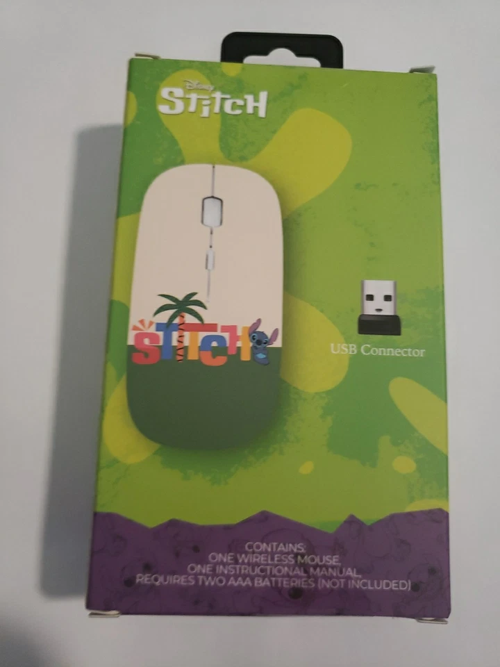 Beautiful New STITCH Wireless Mouse Multicolor Tropical  - Image 2 of 4