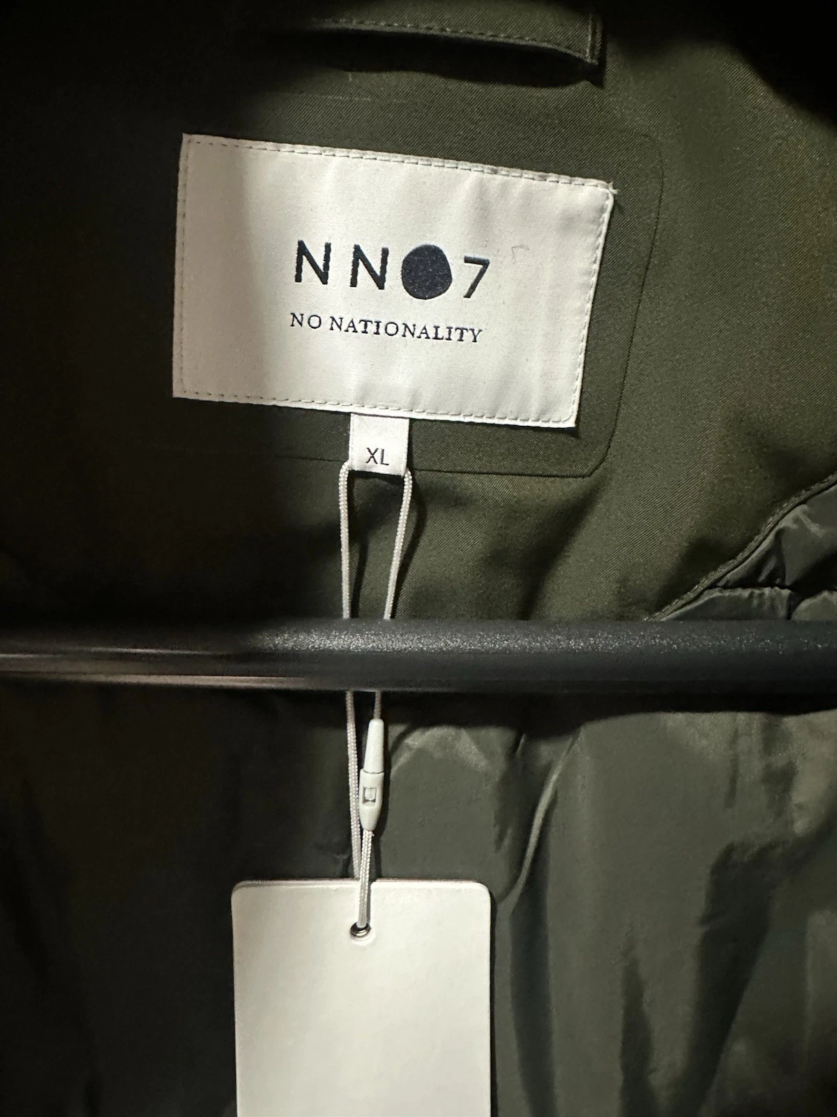 NN07 no nationality Men Green Primaloft Insulated Mid-Length Coat XL Zip/Button - product detail image 7