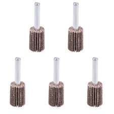 5Pcs 15MM Flap Wheel Sandpaper Sanding Disc For Brush Rotary Tool 80 Grit Die
