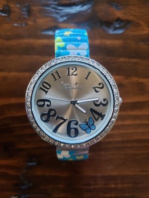 womens watch, Twinkle Brand, Butterfly on facep, Bold numbers, butterfly band.
