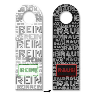 Türhänger aus Filz Rein oder raus mit Wortwolken Türhänger Türanhänger
