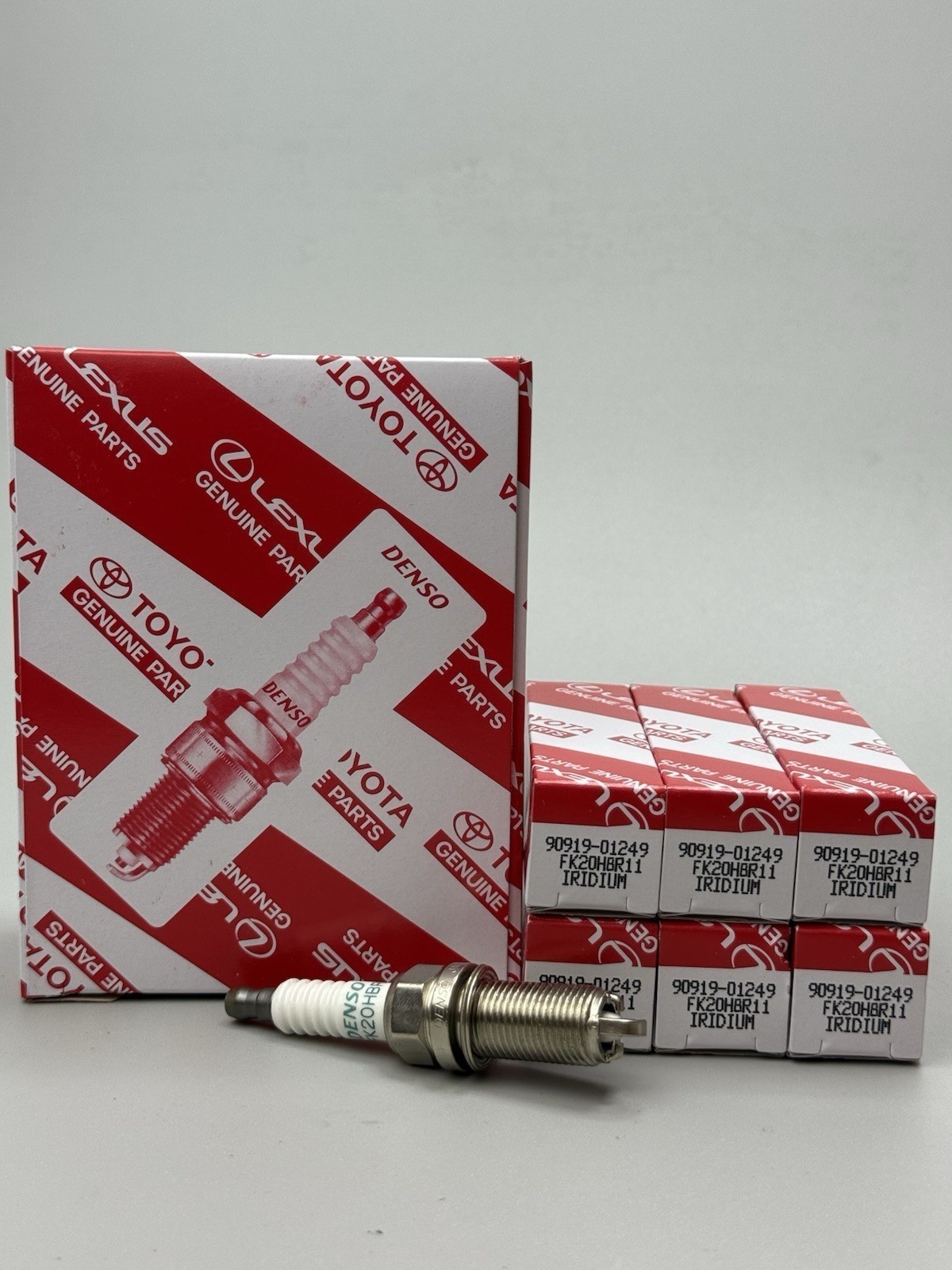 6 Pack Spark Plug OEM Denso 90919-01249 Lexus GS350 IS250 LS460 ISF