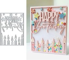 Happy Birthday Metal Cutting Die for Scrapbooking - Durable Cut Stencils for