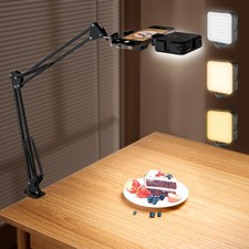 Overhead Phone Mount with LED Selfie Light and Bluetooth Remote, Rechargeable...