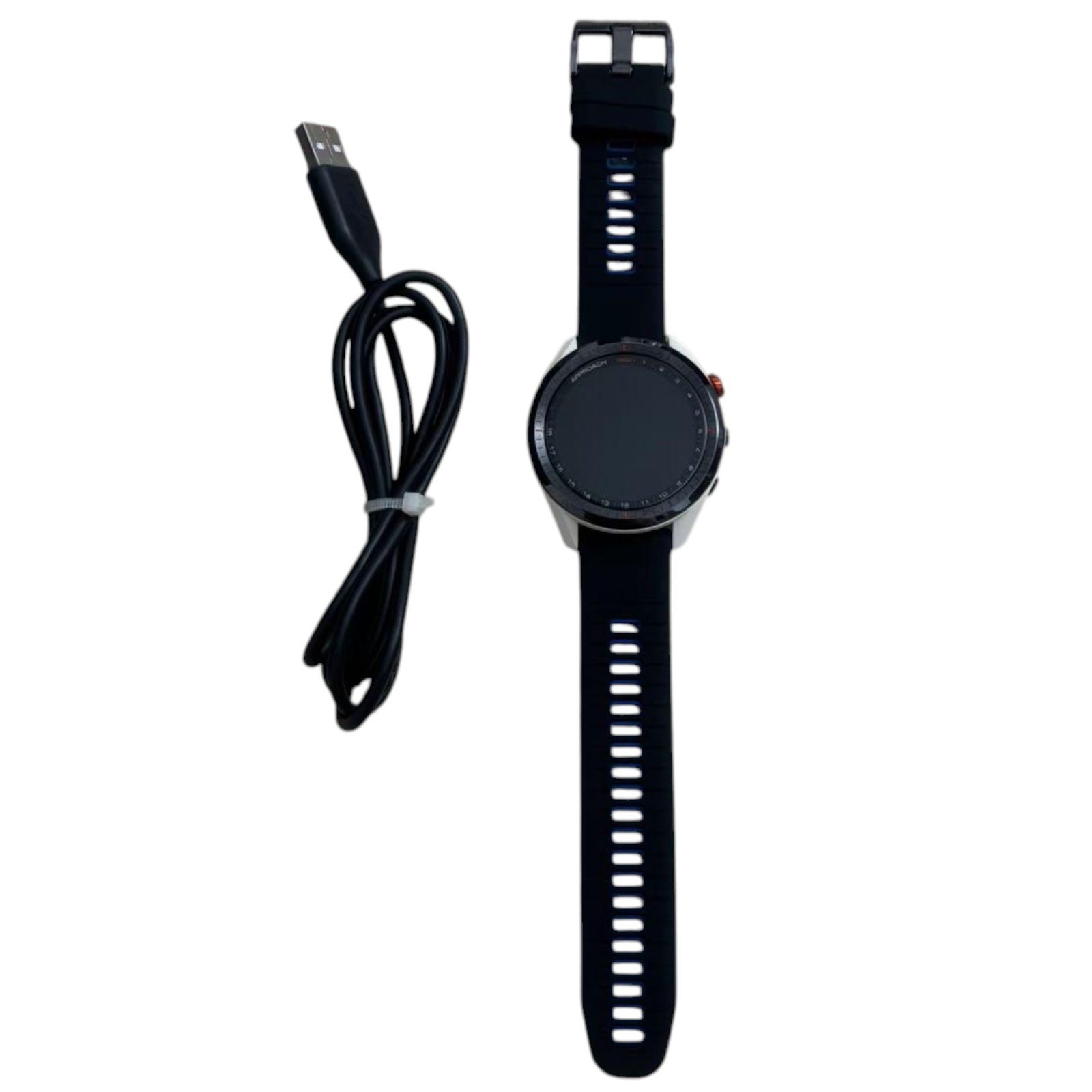 Garmin Approach S62 GPS Golf Smartwatch Black Blue with USB Charger Pre-Owned