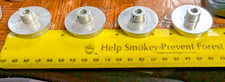 4 REPRO ALUM HUDSON LOCOMOTIVE PILOT AND TRUCK WHEELS A.C. GILBERT ERECTOR SET