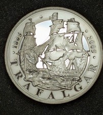 2005 Battle of Trafalgar Piedfort £5 Silver Proof Coin (Double Crown)