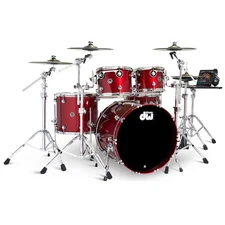 FREE BAG OFFER! DW DWe 5pc Complete Electronic/Acoustic Drum Set Black Cherry