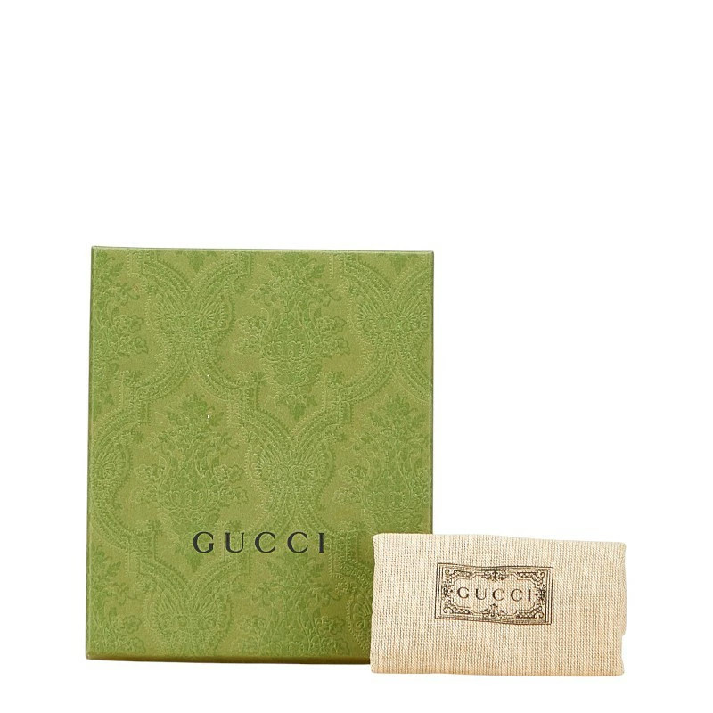 Gucci Script Mini Wallet Gray Leather Bifold Card… - image 10