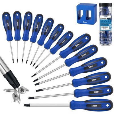 14-teiliges magnetisches Torx Schraubendreher-Set T4 - T40 aus Chrom-Vanadium...