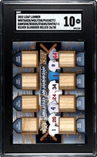 2022 Leaf Lumber Molitor Puckett Dawson Boggs Game Used Bat Relic /30 SGC 10