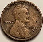 1912-S Lincoln Wheat Cent VG-F San Francisco Mint Early Date JC1388